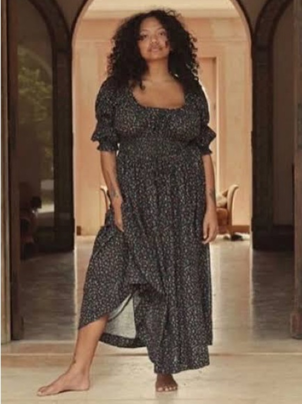 Doen Ischia Dress in Night Songbird Paisley   Size M